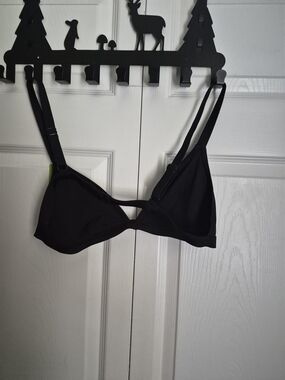 Puma Black Triangle Bikini Top with Adjustable Straps NWT